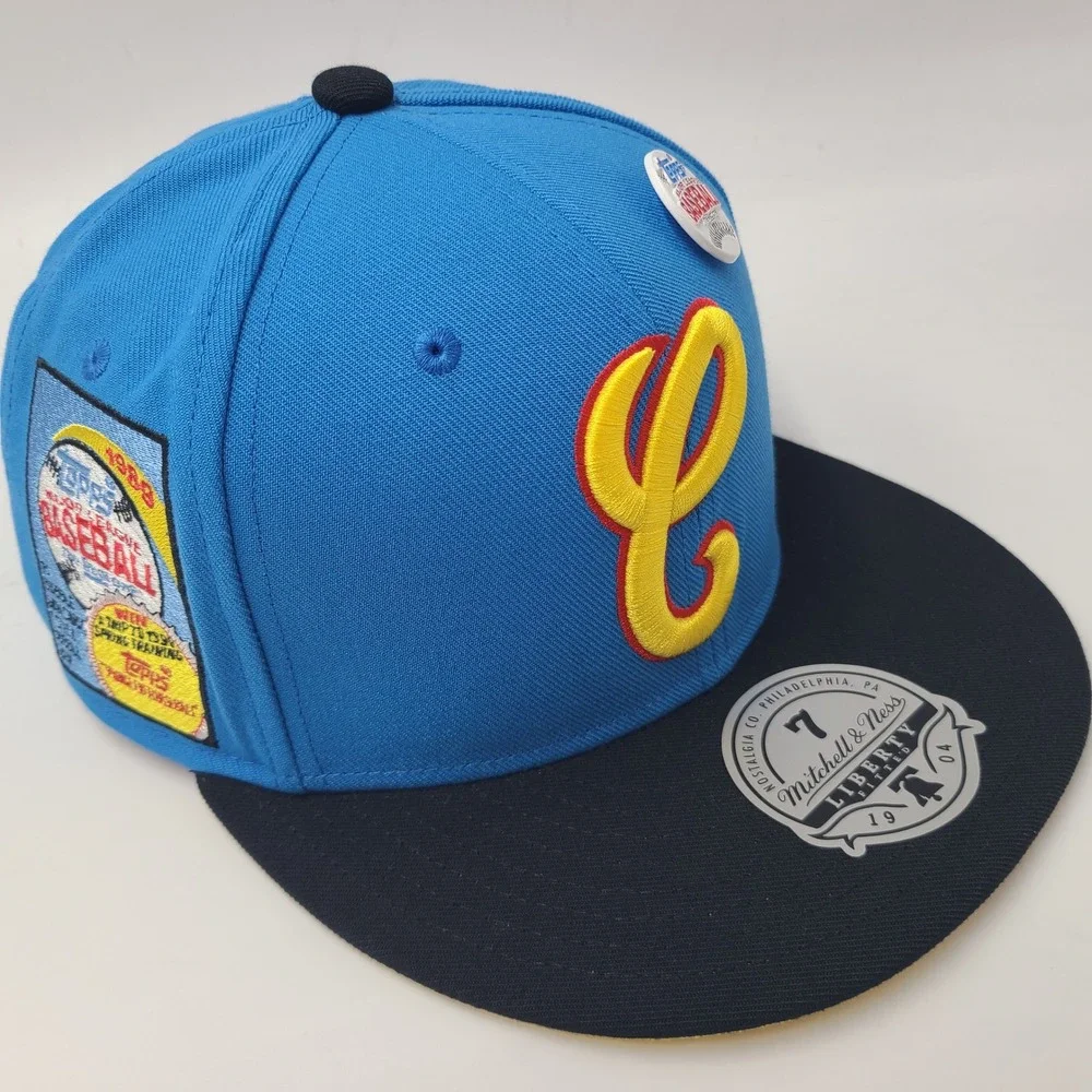 Chicago White Sox Hat Fitted 7 Mitchell & Ness Black Blue Yellow Red Topps Patch